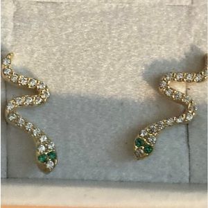 🐍💎Gold Snake Stud Earrings💎